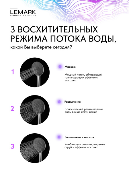 Смеситель для ванны/душа Lemark Kalina, настенный, однорычажный, неповоротный, длина излива 180 мм, керамический, с гибким шлангом, душем/лейкой, латунь, цвет брашированный никель LMF-2122S-BN