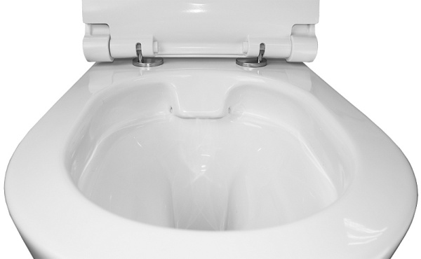 Унитаз подвесной AZARIO GENO, белый, горизонтальный (прямой) выпуск, безободковый, с быстросьемным сиденьем микролифт, дюропласт, под скрытый бачок