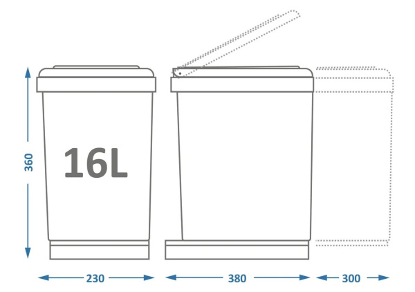 Система сортировки мусора Alveus Albio 10 1x16 L 1090331