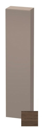 Пенал Duravit DuraStyle, 40x24x180 см, подвесной, (левый), с дверцей, с полкой, со стеклянными полками, цвет: орех темный/базальт, в ванную комнату