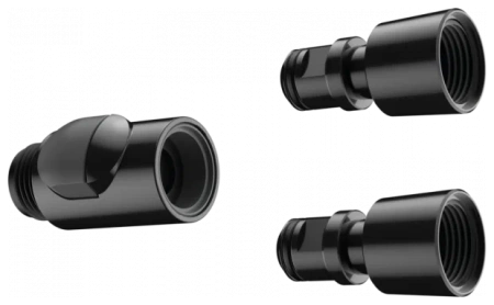 Адаптер Hansgrohe для быстрой смены леек ручного душа, 1/2" пластиковый, для душевого шланга, для душа/ванной/душевой кабины, цвет черный