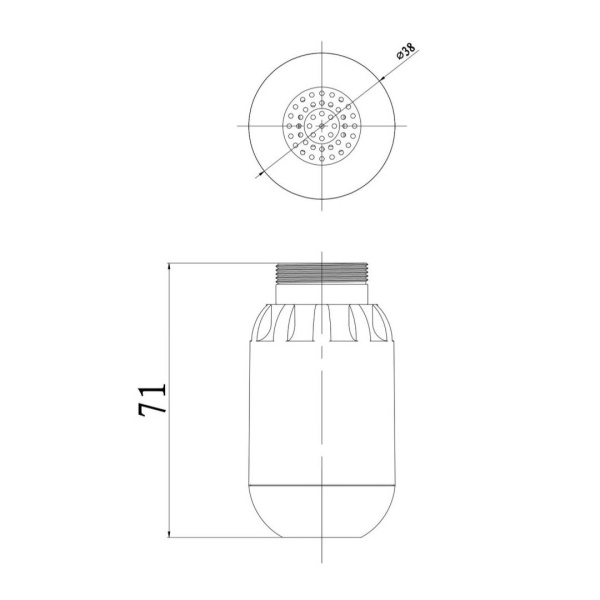 Аэратор Olives с LED подсветкой OL M24LED 1 поток, цвет хром