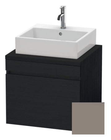 Тумба/шкафчик для консоли/столешницы Duravit DuraStyle под раковину 60х54,8х51,2 см, подвесная, ДСП, цвет: дуб черный/базальт, 1 выдвижной ящик, прямоугольная