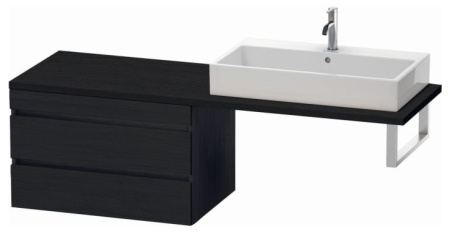 Тумба/шкафчик для консоли/столешницы Duravit DuraStyle под раковину 80х54,8х51,2 см, подвесная, ДСП, цвет: дуб черный, 2 выдвижных ящика, прямоугольная