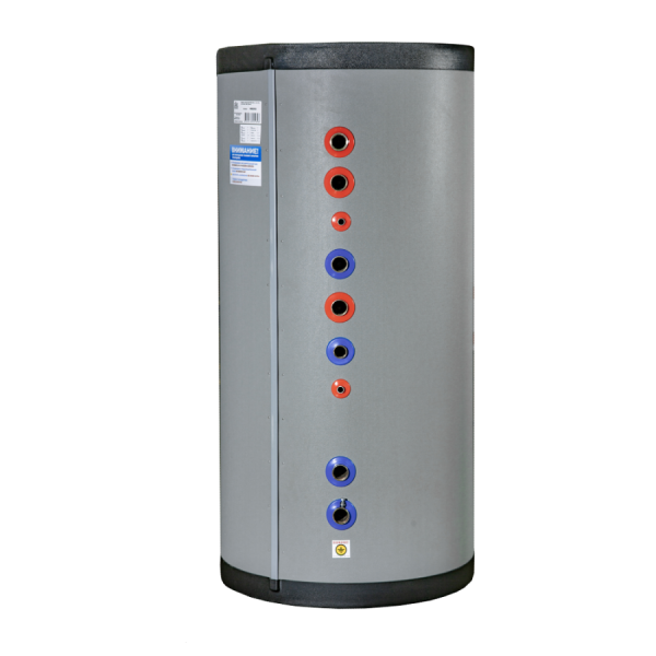 Водонагреватель Gekon B02 INOX 30/15 кВт 200 л косвенного нагрева, 2 теплообменника, напольный, накопительный, вертикальный