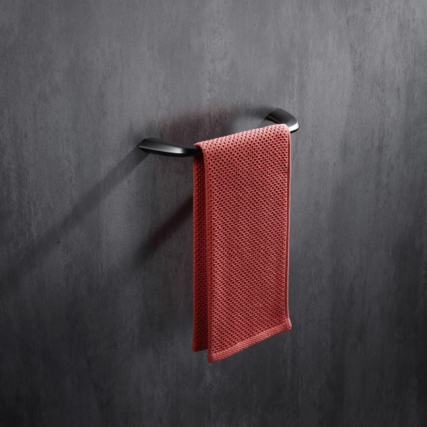 Полотенцедержатель ABBER Nord одинарный, настенный, неповоротный, 300 мм нержавеющая сталь, для полотенец, в ванную/туалет/душевую кабину, цвет никель AA1551NG