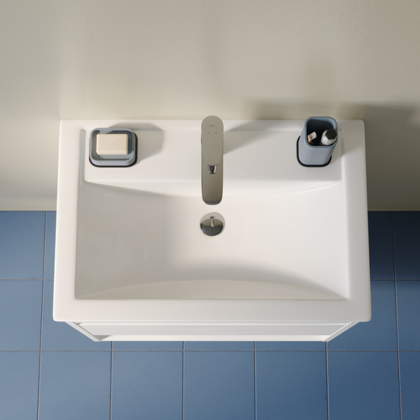 Умывальник мебельный IDDIS Optima Home 610х407х185 мм прямоугольная, сантехнический фарфор, цвет белый, с отверстием под смеситель, слив-перелив, раковина 4076000i28