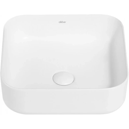 Раковина ABBER Rechteck, 38,5х38,5х13,5 см, накладная, керамическая/фаянсовая, квадратная, цвет белый матовый, без отверстия под смеситель, без слив-перелива, умывальник