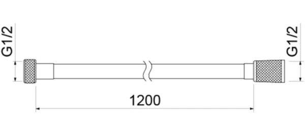 Шланг для душа Aquatek AQ2103CR 1200 см 1/2"х1/2"вн. нержавеющая сталь SUS 304, цвет хром, защита шланга от перекручивания