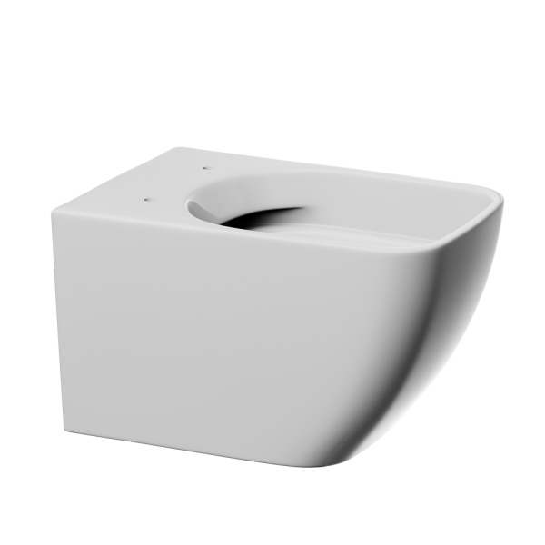 Унитаз подвесной ABBER Ultra 520х320х320 мм цвет белый, горизонтальный (прямой) выпуск, смыв каскадный, с ультратонким ободком, система антивсплеск, с сиденьем микролифт, дюропласт AC1303