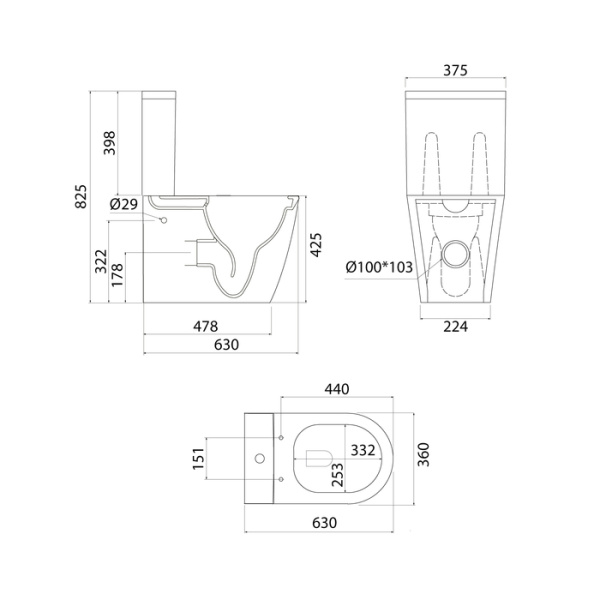 Унитаз компакт IDDIS Slide цвет белый, горизонтальный (прямой) выпуск, овальный, напольный, с системой смыва Торнадо, с быстросьемным сиденьем микролифт, безободковый, с крышкой (сиденье) SLIRDSEi24