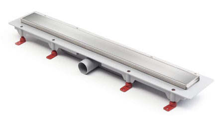 Водоотводящий желоб MCH CH 350 KN Klasik/Floor с решеткой и рамкой из нержавеющей стали 350х60х1,5 гидрозатвор + с сухим затвором, трап линейный для душа в полу, под плитку, сливной душевой лоток