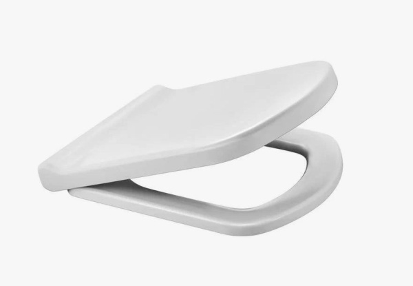 Сиденье для унитаза Dama SO Berges Wasserhaus универсальное (Roca Dama Senso) дюропласт, крышка белая, с микролифтом, быстросъемное, крепеж (петли) металлический