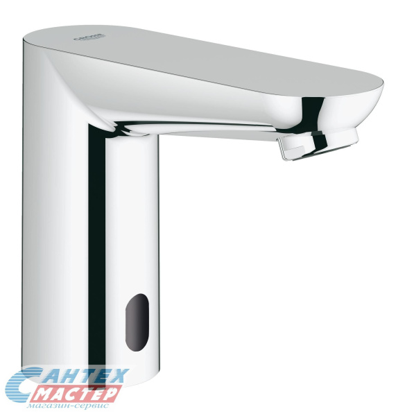 Смеситель для раковины Grohe Euroeco Cosmopolitan E электронный, с дезинфекцией, излив короткий, длина 100 мм, латунь, цвет хром, без донного клапана