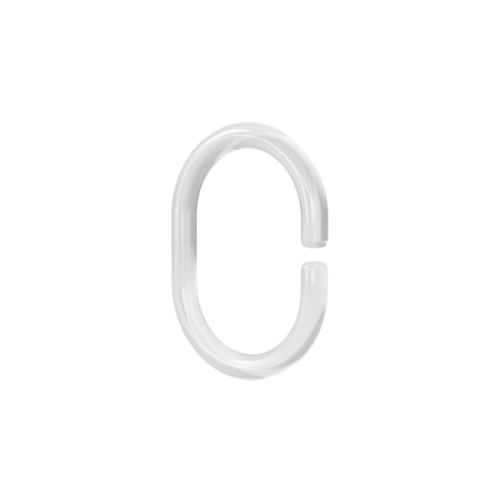 Набор колец IDDIS Optima Home Transparent для шторы в ванную комнату, С-образные, цвет прозрачный, полипропилен RID012P