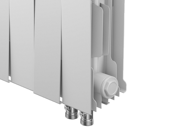 Радиатор отопления Royal Thermo PianoForte 200 Bianco Traffico VDR (20 секций) биметаллический, нижнее, правое подключение, для квартиры, дома, водяные, мощность 2140 Вт, настенный, белый