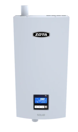 Котел электрический Zota 9 Solid, 9 кВт, 220/380В, (90 кв. м2) одноконтурный, настенный, ЖК дисплей, цвет белый, для контура отоплени