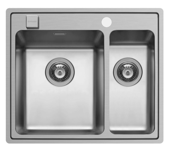 Мойка Pyramis Pella 60,5х52х20 см врезная, полированная, левая, нержавеющая сталь 108910201