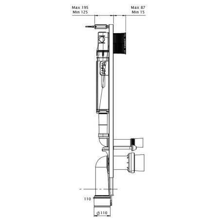 Инсталляция для подвесного унитаза AZARIO (без клавиши смыва, кнопки), система для подвесного унитаза AZ-8010-1000