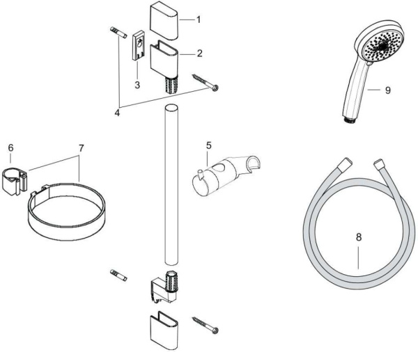 Душевой гарнитур Hansgrohe Croma 100 Multi/Unica’C 27775000