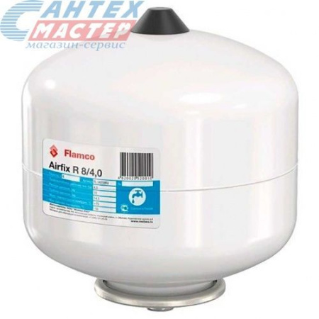 Бак расширительный 12 л (белый) Flamco Airfix R 4-10 бар без ножек, на стену, вертикальный, круглый, мембранный, накопительный, настенный, для воды, антифриза, системы водяного отопления закрытого типа
