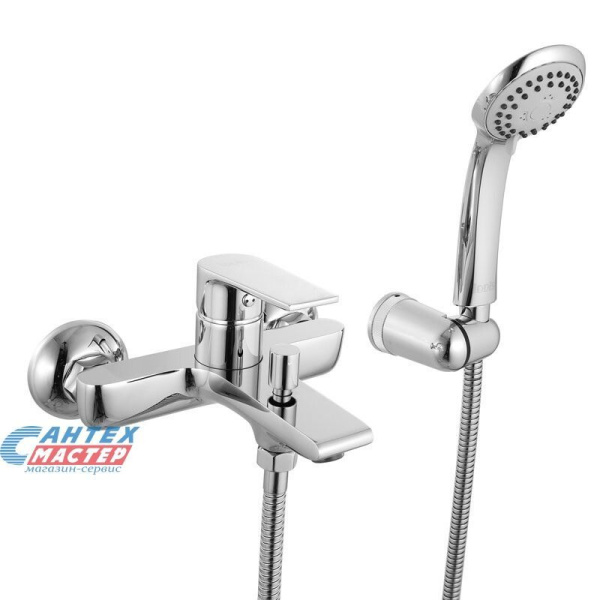 Смеситель для ванны/душа Iddis Edifice однорычажный, керамический, настенный, излив поворотный 166 мм, латунь, цвет хром, короткий, универсальный, горизонтальный, рычажный, кран, комплект, сантехника, размер, характеристики, высота, расстояние