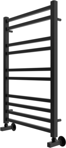 Полотенцесушитель Aquatek Альтаир водяной П10 500х800 мм черный муар, нержавеющая сталь, лесенка, подключение нижнее