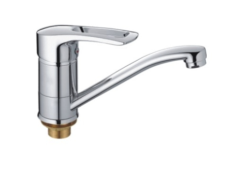 Смеситель для кухни/мойки Maxonor, однорычажный, поворотный, керамический, длина излива 150 мм, латунь, цвет хром