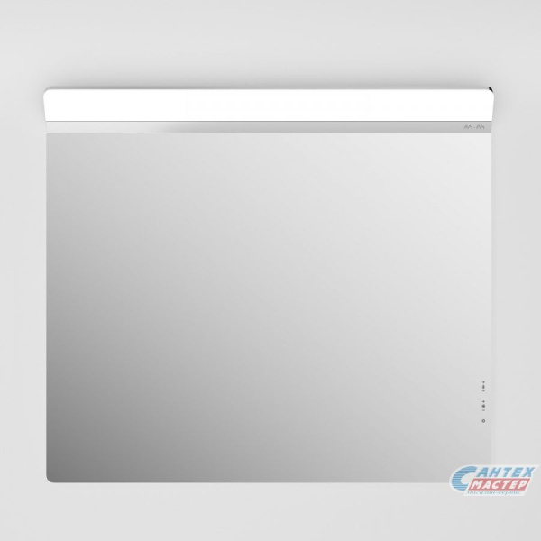 Зеркало Am.Pm Inspire 2.0, 80.7х80.4х21 см с LED/ЛЕД-подсветкой, прямоугольное, с антизапотеванием, выключатель сенсорный, для ванны