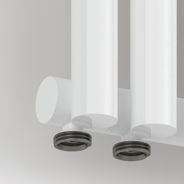 Радиатор отопления Сунержа Эстет-1 EU50 левый 500х180 4 секции, цвет белый, нижнее левое подключение, нержавеющая сталь, трубчатый