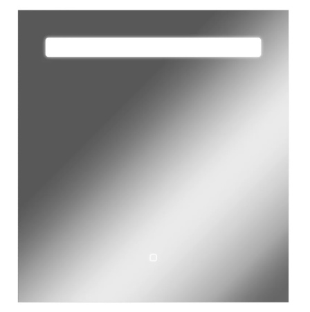 Зеркало Домино Good Light 65, 65х70 см, с LED/ЛЕД-подсветкой, прямоугольное, выключатель сенсорный, для ванны, навесное/подвесное/настенное, дизайнерское