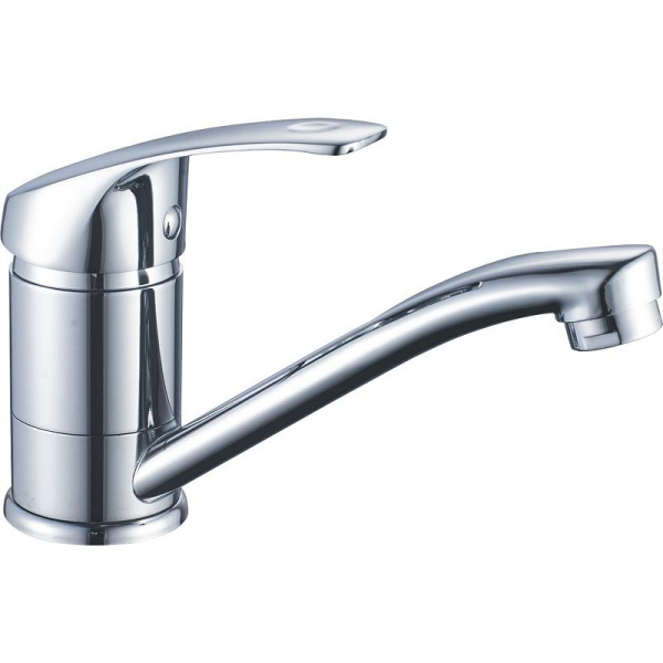 Смеситель для кухни/мойки HAIBA CRON однозахватный, поворотный, длина 139 мм, силумин, цвет хром