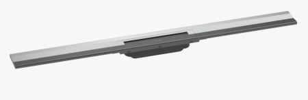 Решетка Hansgrohe RainDrain Flex 90, для пристенного монтажа, для душевого трапа, укорачиваемая, 90х7,6 см, цвет хром, для душа в пол, нержавеющая сталь, прямоугольная