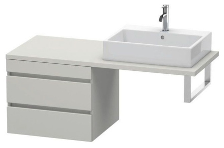 Тумба/шкафчик для консоли/столешницы Duravit DuraStyle под раковину 60х54,8х51,2 см, подвесная, ДСП, цвет: бетонно-серый, 2 выдвижных ящика, прямоугольная