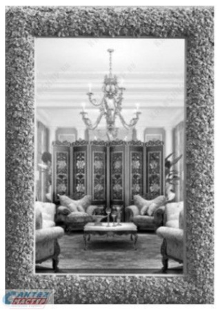 Зеркало Boheme Rose 547 85х110 настенное серебро