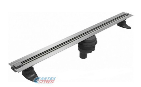 Водоотводящий желоб (Трап) Berges Super Slim 1000 вертикальный выпуск S-сифон D50/105мм Н30/80мм 100 см хром