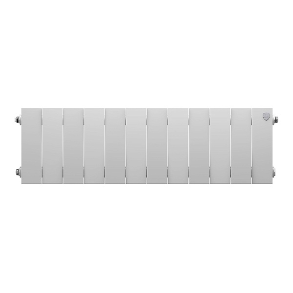 Радиатор отопления Royal Thermo PianoForte 200 Bianco Traffico VDR (12 секций) биметаллический, нижнее, правое подключение, для квартиры, дома, водяные, мощность 1284 Вт, настенный, белый
