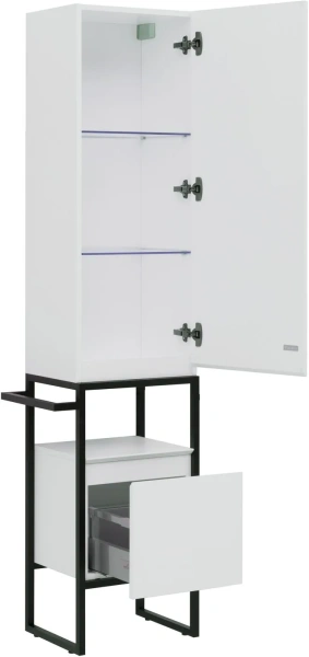 Пенал Allen Brau Priority 40 напольный, (правый) с 1 дверцей, с 1 выдвижным ящиком, цвет белый матовый, в ванную комнату