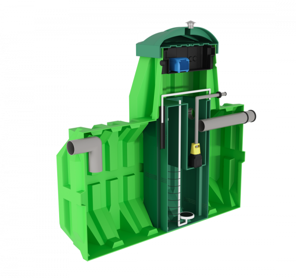 Септик Ergobox 4 (Эргобокс) Компакт станция биологической очистки,для частного дома, дачи (4 чел)