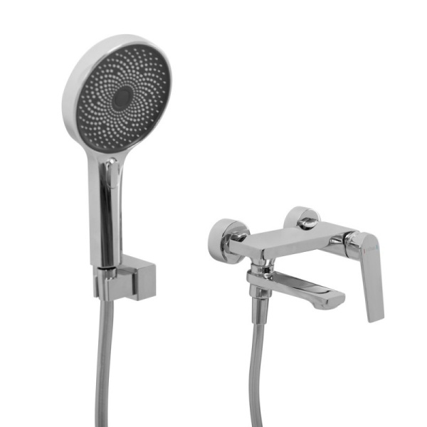 Смеситель для ванны/душа Cezares Comfort настенный, однорычажный, поворотный, длина 126 мм, керамический, латунь, цвет хром