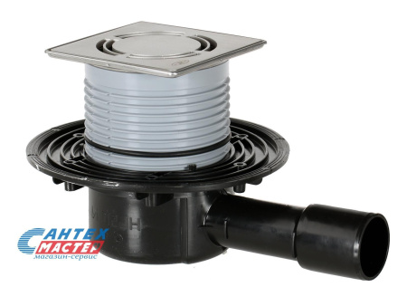 Трап Ду40/50 с "сухим" сифоном, с решеткой HL3127 КЛИК-КЛАК с горизонтальным выпуском, HL 510NPr-3127