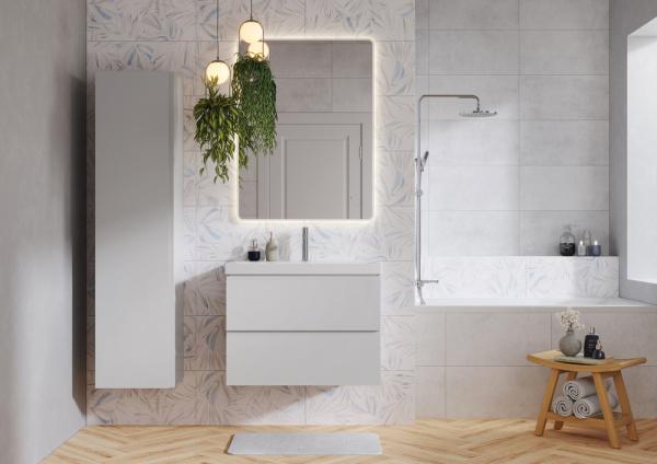 Пенал Cersanit MODUO 40 подвесной, (правый/левый/универсальный), с распашными дверцами, цвет серый туман, в ванную комнату