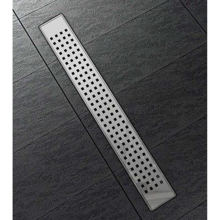 Трап Vincea SAY ALMIRA JASMIN 75х12,5 см, D 50, цвет хром, для душа в полу,  с сухим затвором, горизонтальный выпуск, нержавеющая сталь, прямоугольный