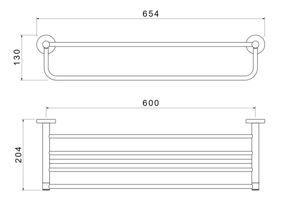 Полка Aquatek Европа с полотенцедержателем, 600х204 мм настенная, цвет шлифованное золото, нержавеющая сталь/латунь, прямоугольная, подвесная, для душа/ванной