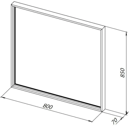 Зеркало Allen Brau Liberty 80х85х7 см с подсветкой, сенсорный выключатель, прямоугольное, подвесное/настенное, цвет рамы медь браш, для ванной комнаты