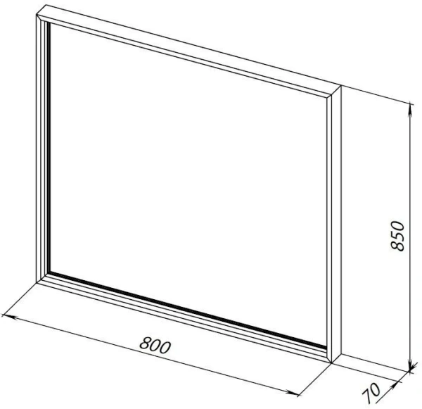 Зеркало Allen Brau Liberty 80х85х7 см с подсветкой, сенсорный выключатель, прямоугольное, подвесное/настенное, цвет рамы медь браш, для ванной комнаты