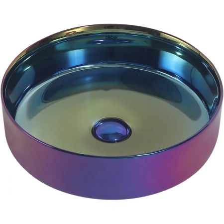 Раковина ABBER Bequem, 40х40х12 см, накладная, керамическая/фаянсовая, круглая, цвет хамелеон, без отверстия под смеситель, без слив-перелива, умывальник