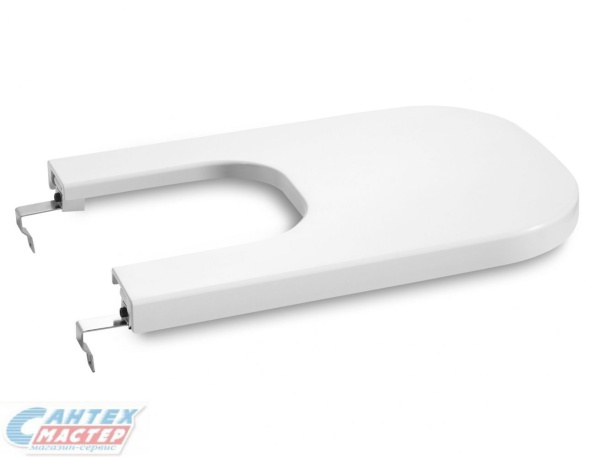 Крышка для биде Roca Gap прямоугольная, с микролифтом, дюропласт, белая, размер 35x54 петли хром, 806472004 (Рока)