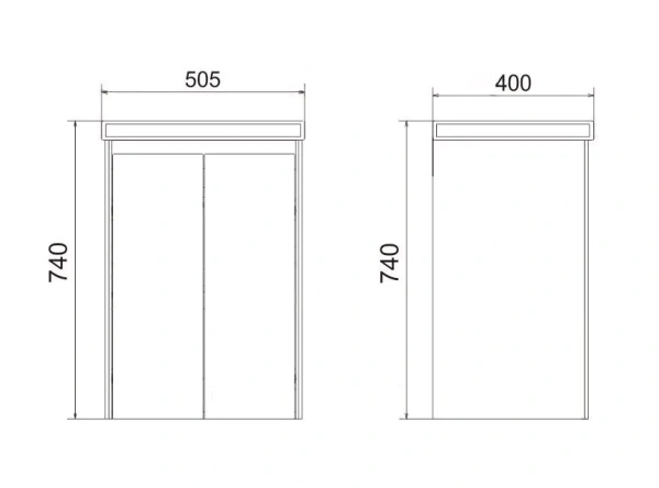 Тумба под раковину Velvex Klaufs 50.2D, 505х400х740 мм, подвесная, цвет белый, 2 распашные дверцы/1 полка/выдвижной органайзер, подходит раковина Como 50, правая/левая, правосторонняя/левосторонняя/универсальная, в ванную комнату