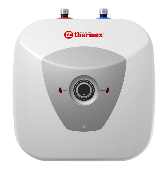 Водонагреватель 10 л Thermex H 10 U (pro) электрический, настенный, вертикальный, накопительный тип, 1.5 квт, 370х300х340 мм, 230 в, (цвет белый, квадратный), с верхней подводкой